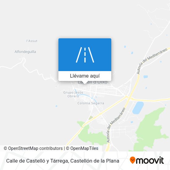 Mapa Calle de Castelló y Tárrega