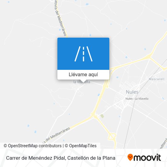 Mapa Carrer de Menéndez Pidal