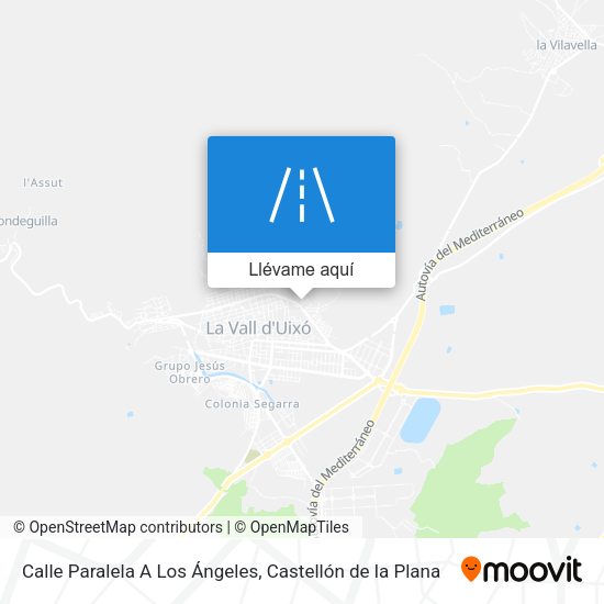 Mapa Calle Paralela A Los Ángeles