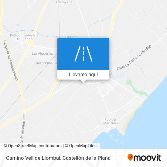 Mapa Camino Vell de Llombai
