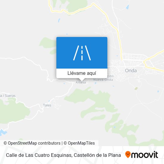 Mapa Calle de Las Cuatro Esquinas
