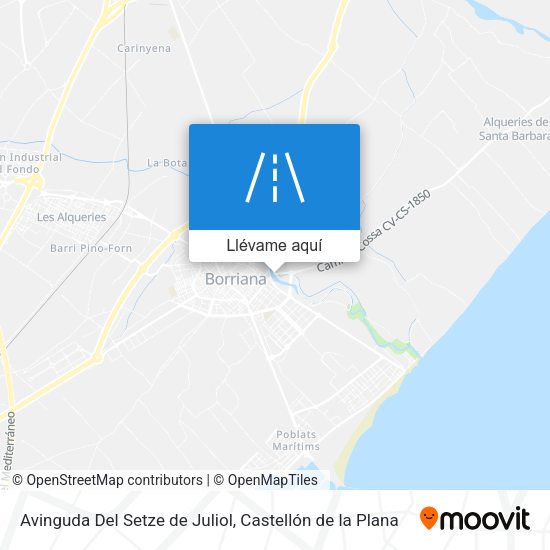 Mapa Avinguda Del Setze de Juliol