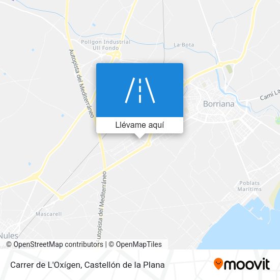 Mapa Carrer de L'Oxígen