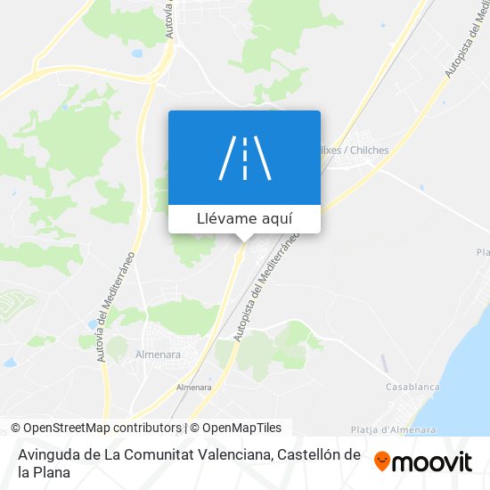 Mapa Avinguda de La Comunitat Valenciana