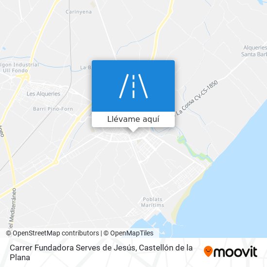 Mapa Carrer Fundadora Serves de Jesús