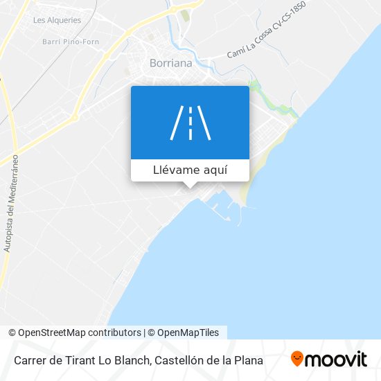 Mapa Carrer de Tirant Lo Blanch