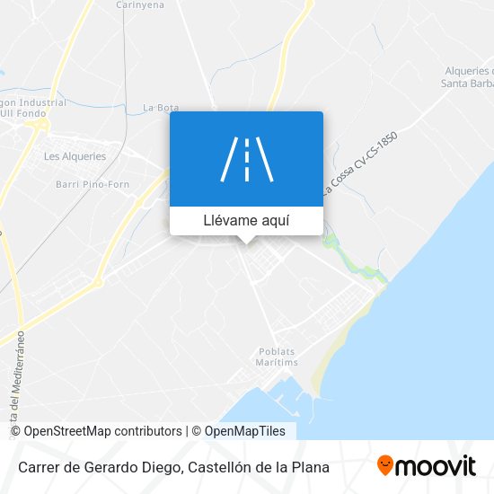 Mapa Carrer de Gerardo Diego
