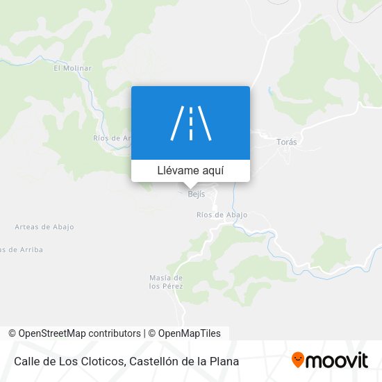 Mapa Calle de Los Cloticos