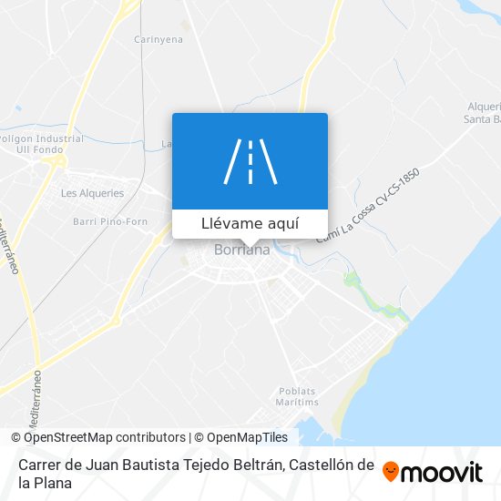 Mapa Carrer de Juan Bautista Tejedo Beltrán