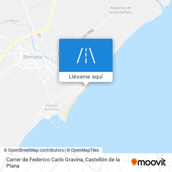 Mapa Carrer de Federico Carlo Gravina