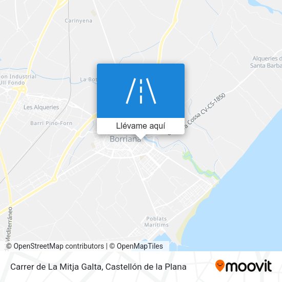 Mapa Carrer de La Mitja Galta