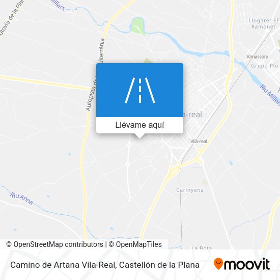 Mapa Camino de Artana Vila-Real