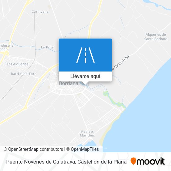 Mapa Puente Novenes de Calatrava