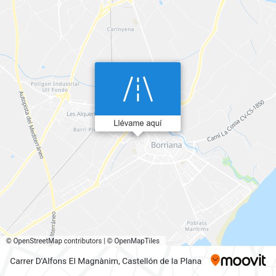 Mapa Carrer D'Alfons El Magnànim