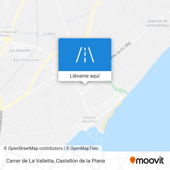 Mapa Carrer de La Valletta