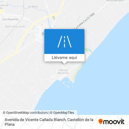 Mapa Avenida de Vicente Cañada Blanch