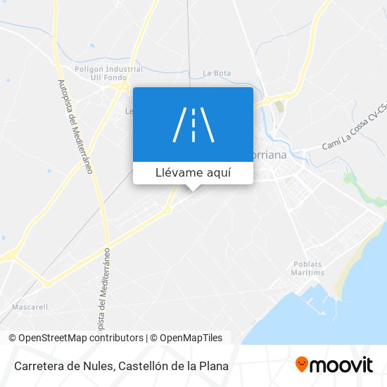 Mapa Carretera de Nules