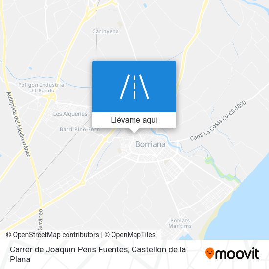 Mapa Carrer de Joaquín Peris Fuentes
