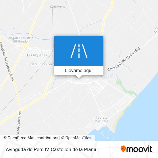 Mapa Avinguda de Pere IV