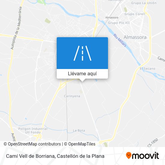 Mapa Camí Vell de Borriana