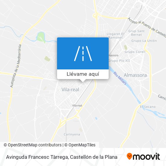 Mapa Avinguda Francesc Tàrrega