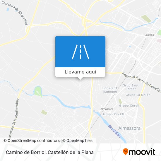 Mapa Camino de Borriol