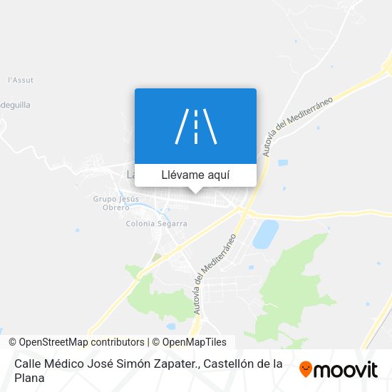 Mapa Calle Médico José Simón Zapater.