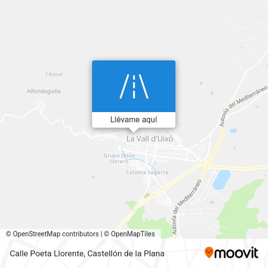 Mapa Calle Poeta Llorente