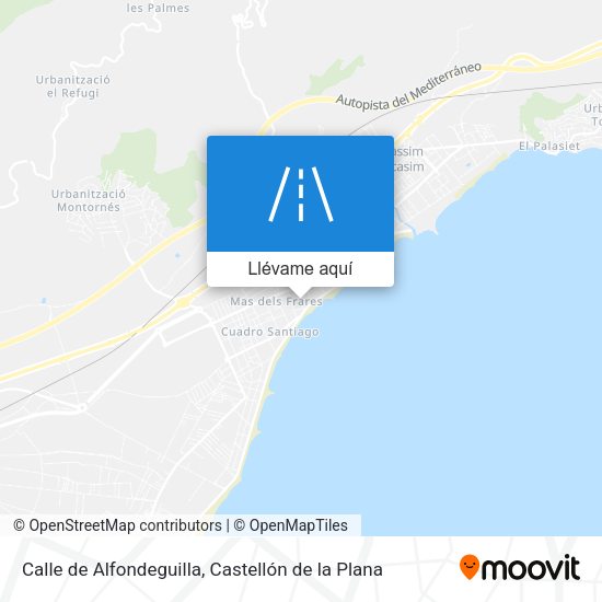 Mapa Calle de Alfondeguilla