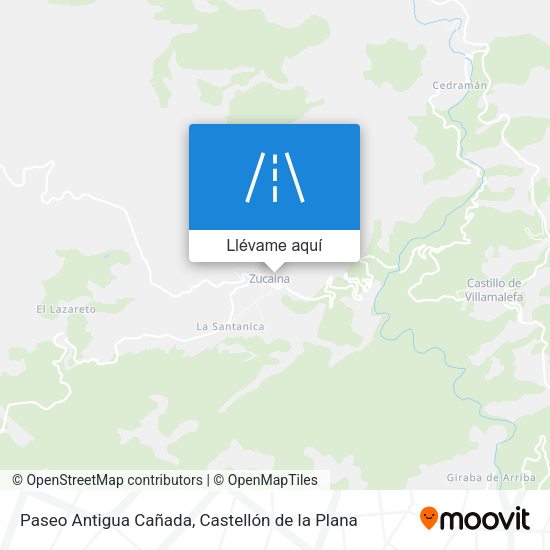 Mapa Paseo Antigua Cañada