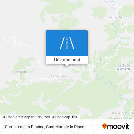 Mapa Camino de La Piscina
