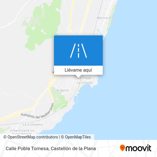 Mapa Calle Pobla Tornesa