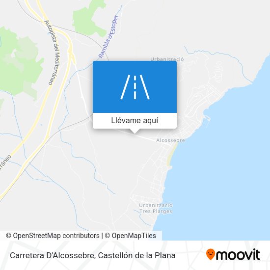 Mapa Carretera D'Alcossebre