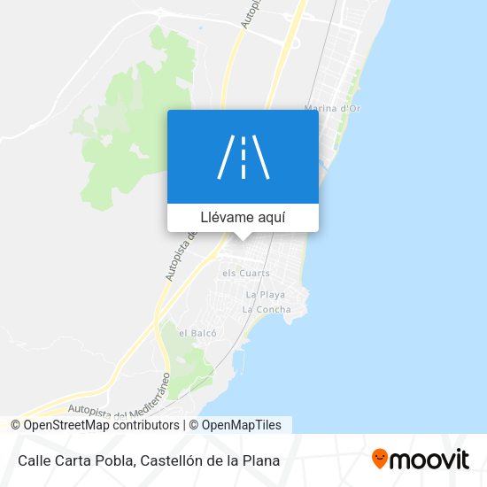 Mapa Calle Carta Pobla
