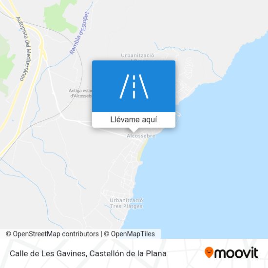 Mapa Calle de Les Gavines