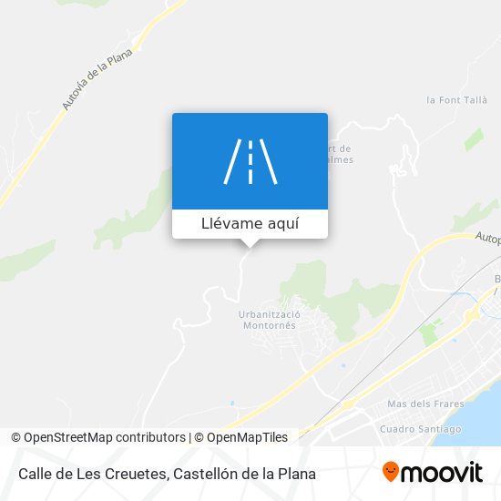 Mapa Calle de Les Creuetes