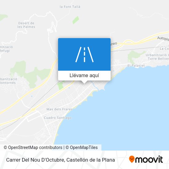 Mapa Carrer Del Nou D'Octubre