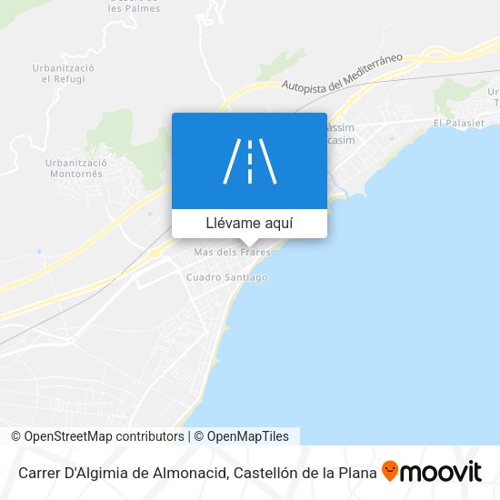 Mapa Carrer D'Algimia de Almonacid