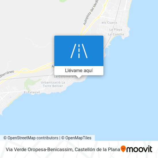 Mapa Via Verde Oropesa-Benicassim