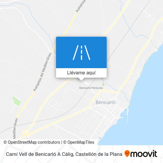 Mapa Camí Vell de Benicarló A Càlig