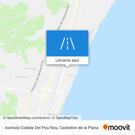 Mapa Avenida Colada Del Pou Nou