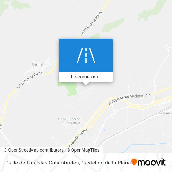 Mapa Calle de Las Islas Columbretes