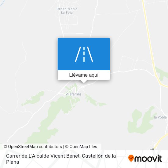 Mapa Carrer de L'Alcalde Vicent Benet