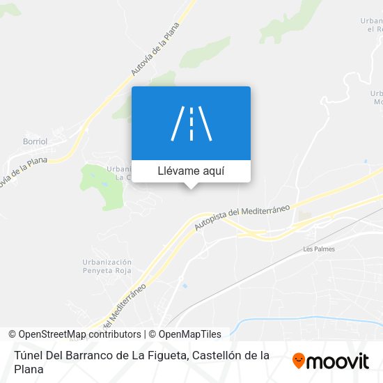 Mapa Túnel Del Barranco de La Figueta
