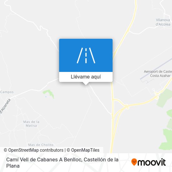 Mapa Camí Vell de Cabanes A Benlloc