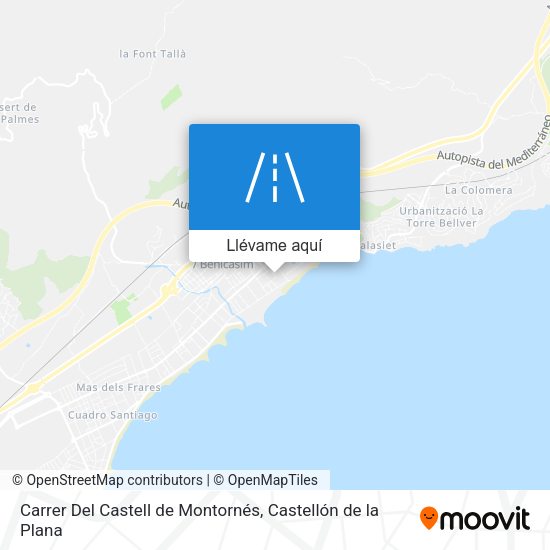 Mapa Carrer Del Castell de Montornés