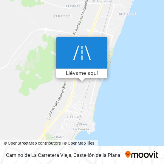 Mapa Camino de La Carretera Vieja