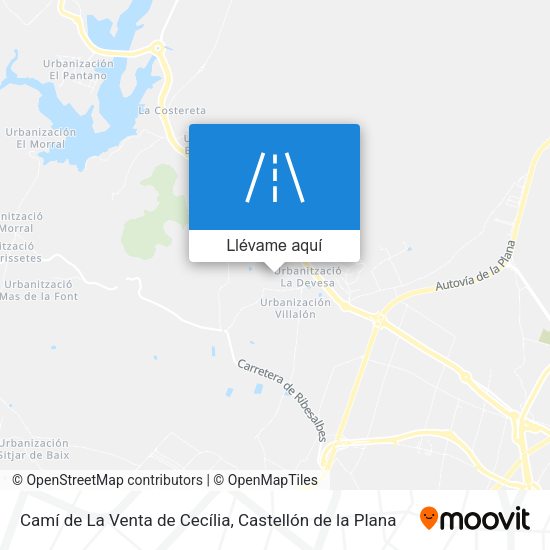 Mapa Camí de La Venta de Cecília