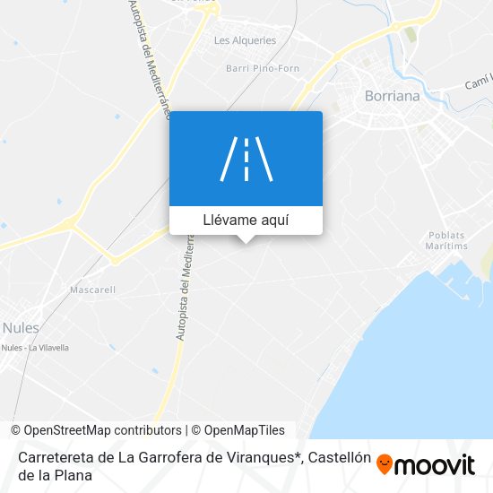 Mapa Carretereta de La Garrofera de Viranques*