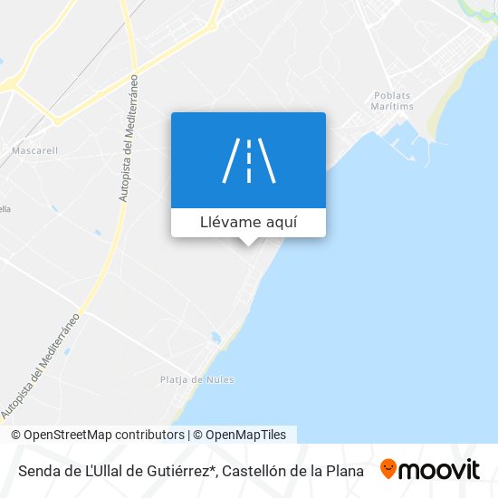 Mapa Senda de L'Ullal de Gutiérrez*